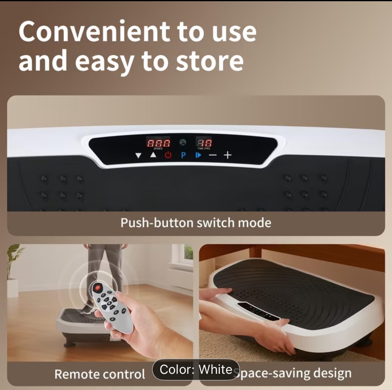 Vibration Plate Exercise Machine 120 Speed 200W Home Fitness