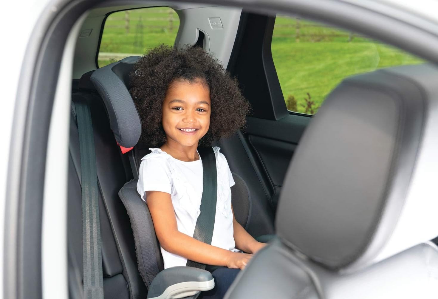 Highback Booster Car Seat 4–12 Years Adjustable Headrest Cup Holders