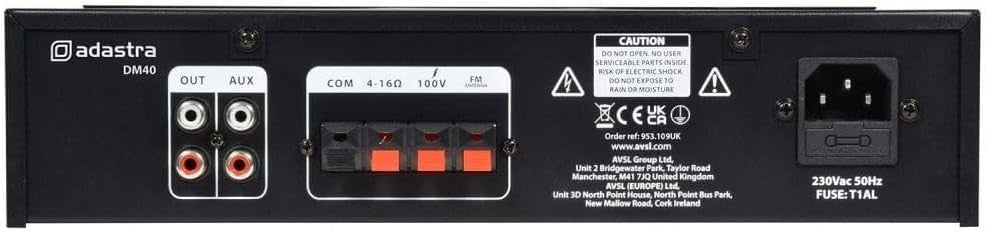 Digital 100V 4-Channel Mixer Amplifier 40W with Bluetooth & USB