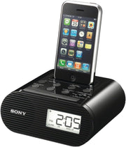 Silver Wireless Charging Alarm Clock LED Display Snooze Bedside