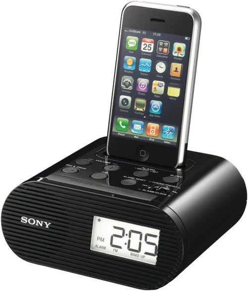 Silver Wireless Charging Alarm Clock LED Display Snooze Bedside