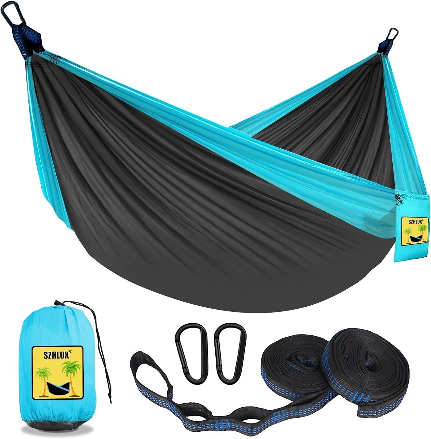 Camping Hammock with Tree Straps – 500lb Capacity, Portable & Lightweight