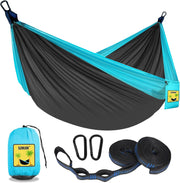 Camping Hammock with Tree Straps – 500lb Capacity, Portable & Lightweight