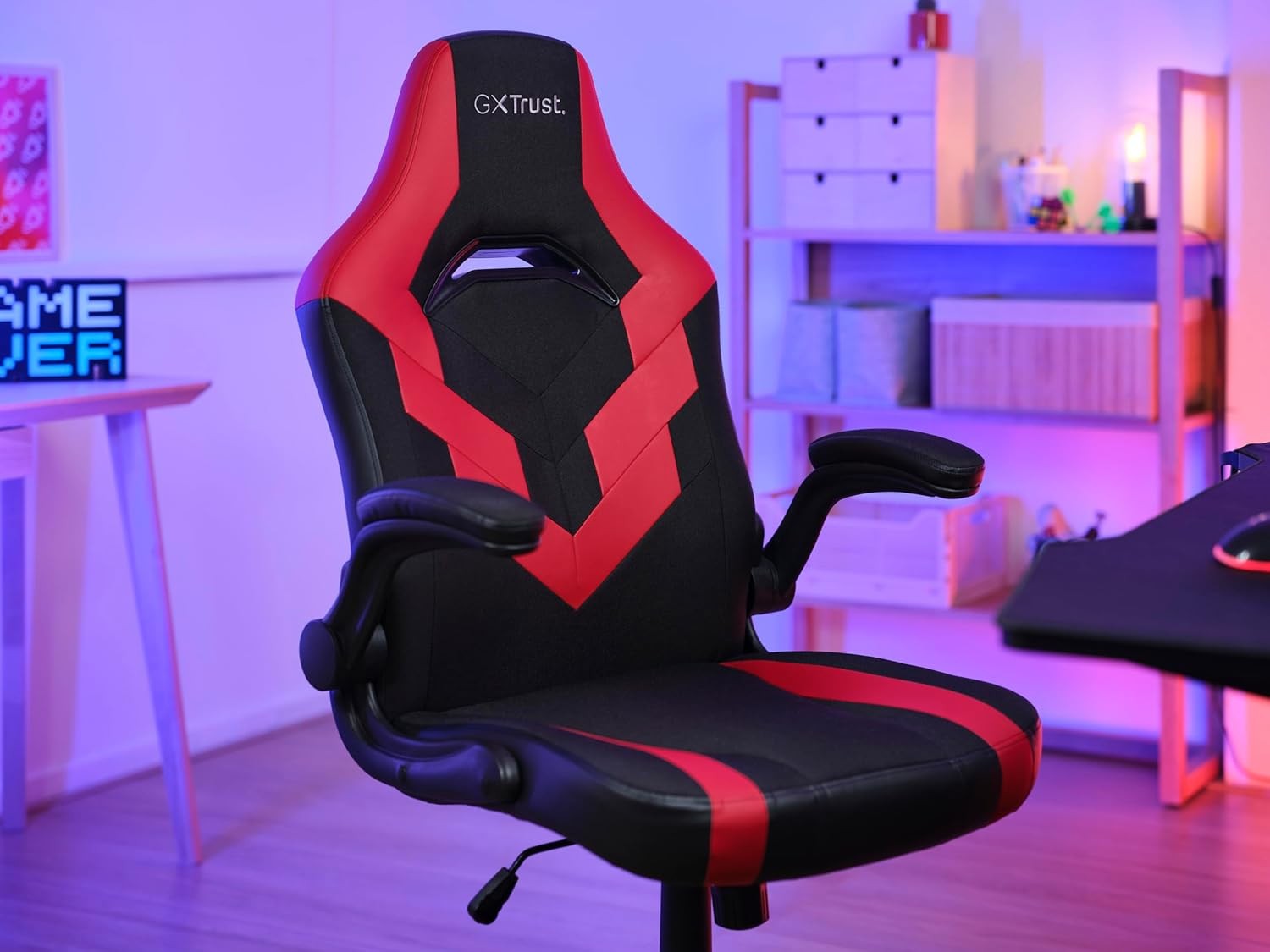 Ergonomic Gaming Chair Adjustable Tilt PC Desk Chair Red