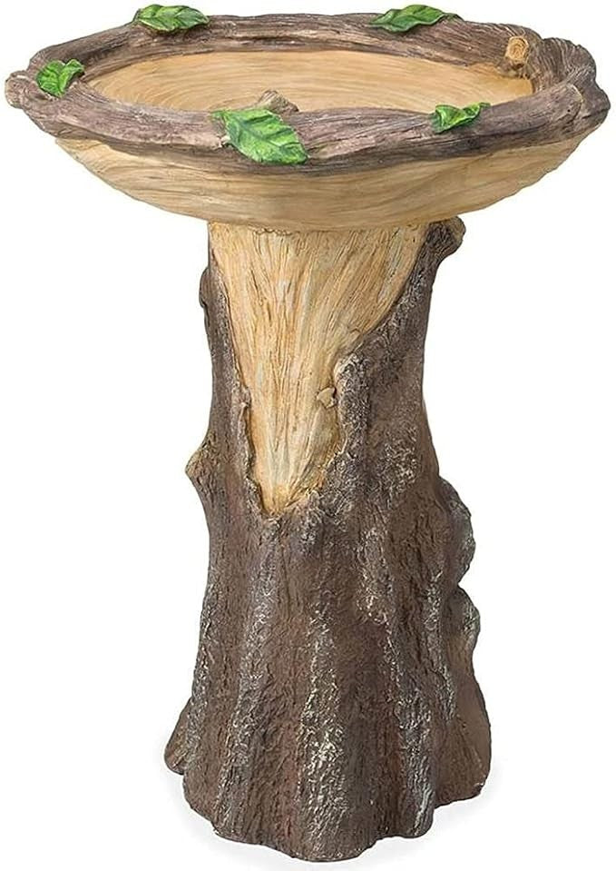 Fairy Tree Bird Bath Feeder – Polyresin Garden Ornament for Outdoor Decor