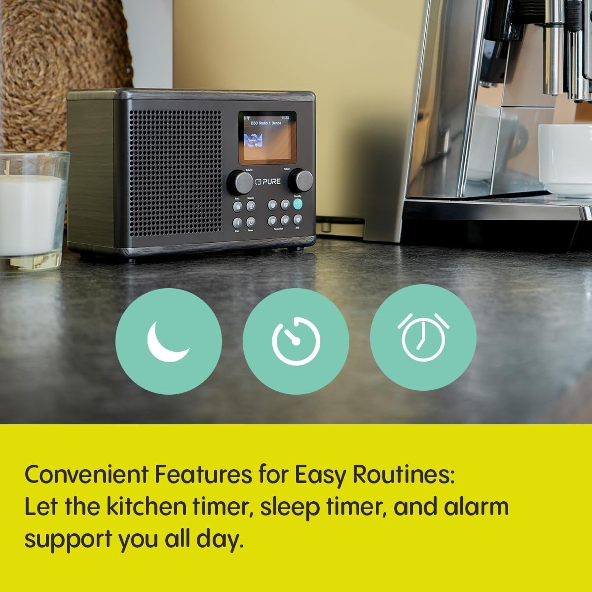 Internet DAB+ Bluetooth Radio with WiFi, 10W Speaker & 150 Presets