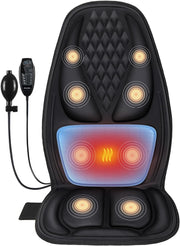Back Massage Chair Pad Heat 3D Lumbar Support 10 Motor Cushion Pain Relief