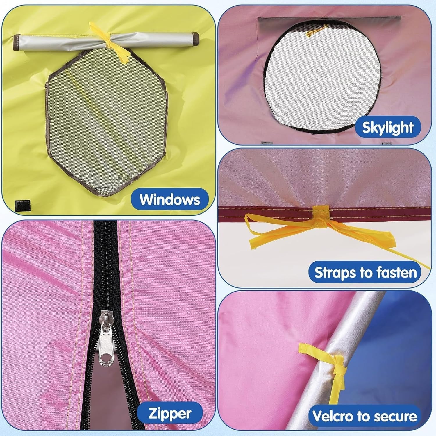 10FT Trampoline Tent Cover Waterproof UV Shade Outdoor Enclosure