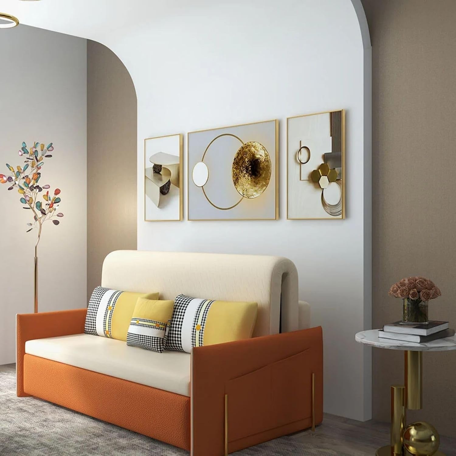 Abstract Canvas Wall Art Set of 3 Modern Living Room Decor