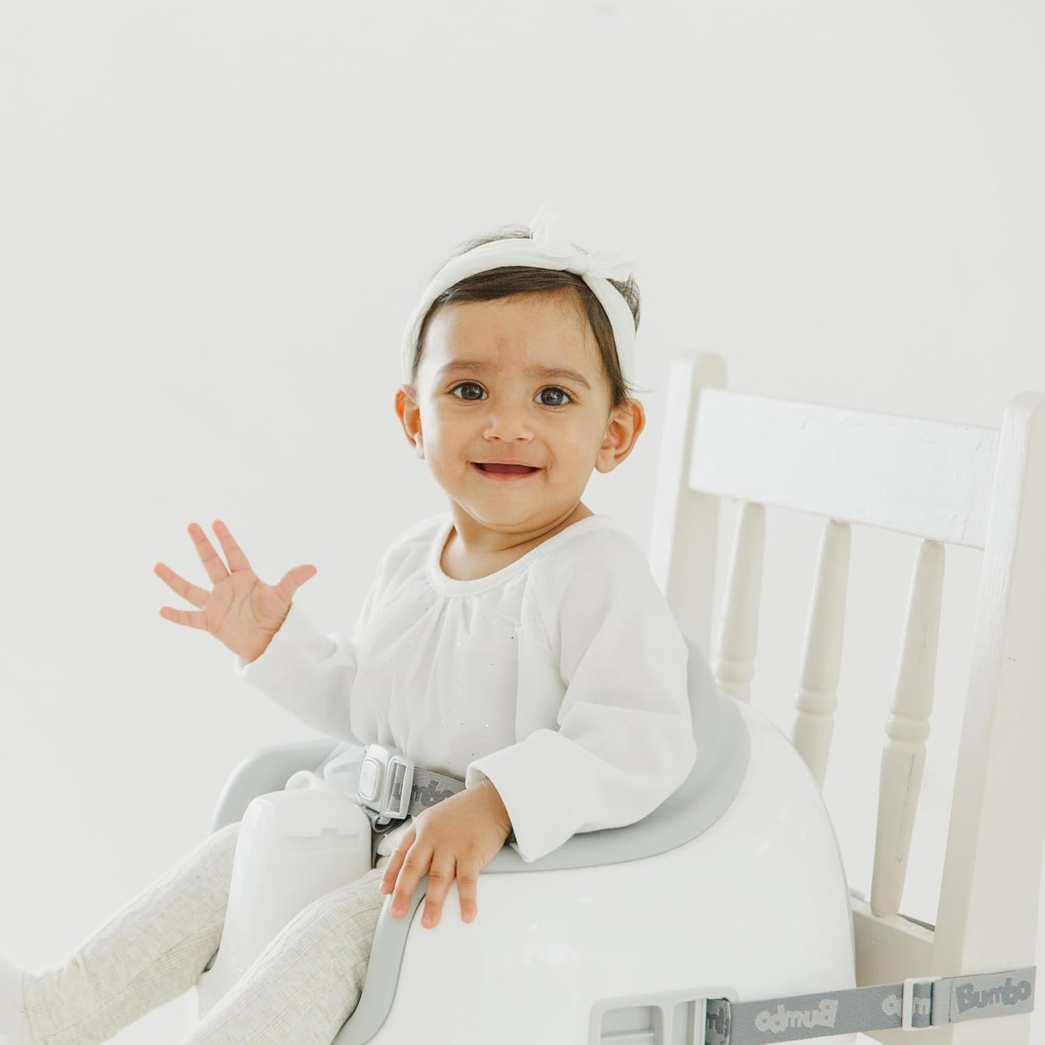 Adjustable Toddler Multi Seat Booster Chair with Tray Harness Compact Safe Grey