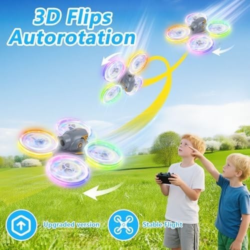 Mini Drone for Kids 6-12 with LED Lights 360° Flip Headless Mode Toy