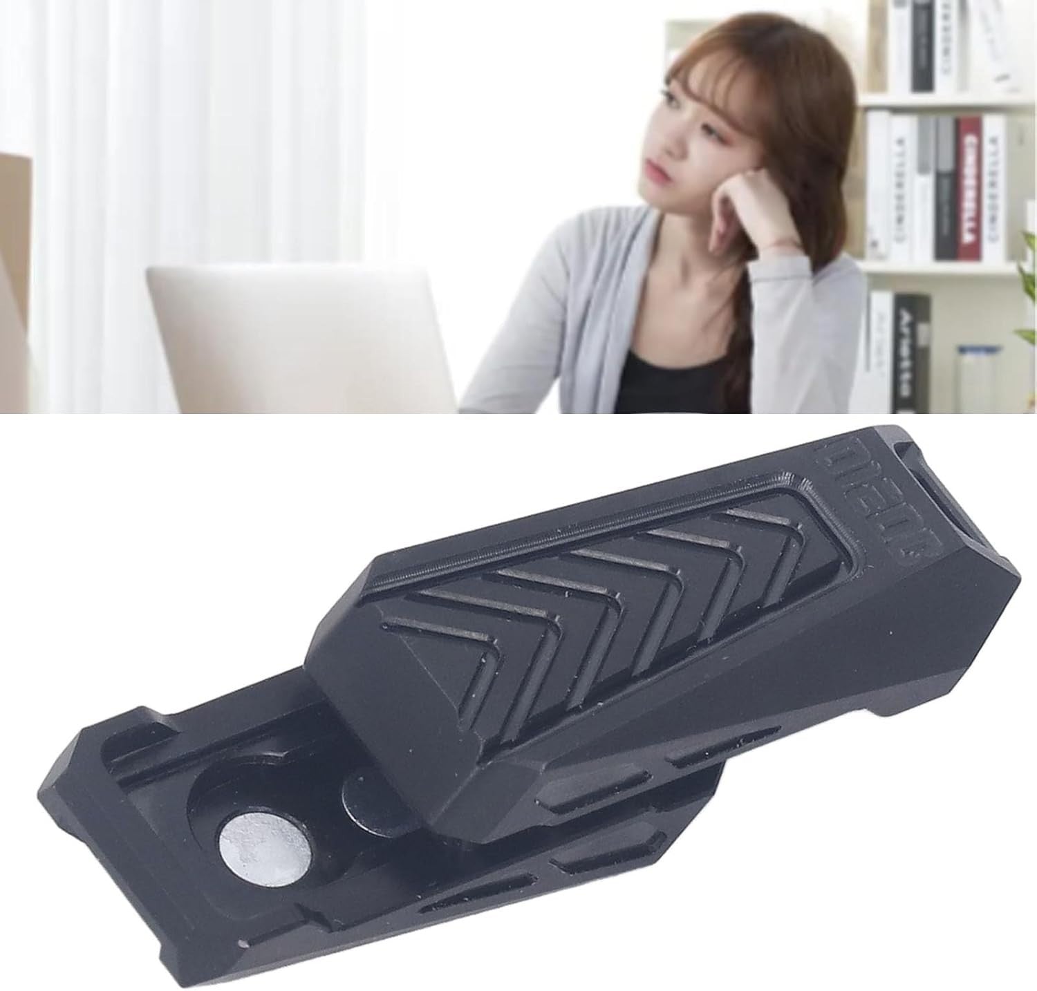 Black Stainless Steel Fidget Slider Stress Relief ADHD Pocket Desk Toy