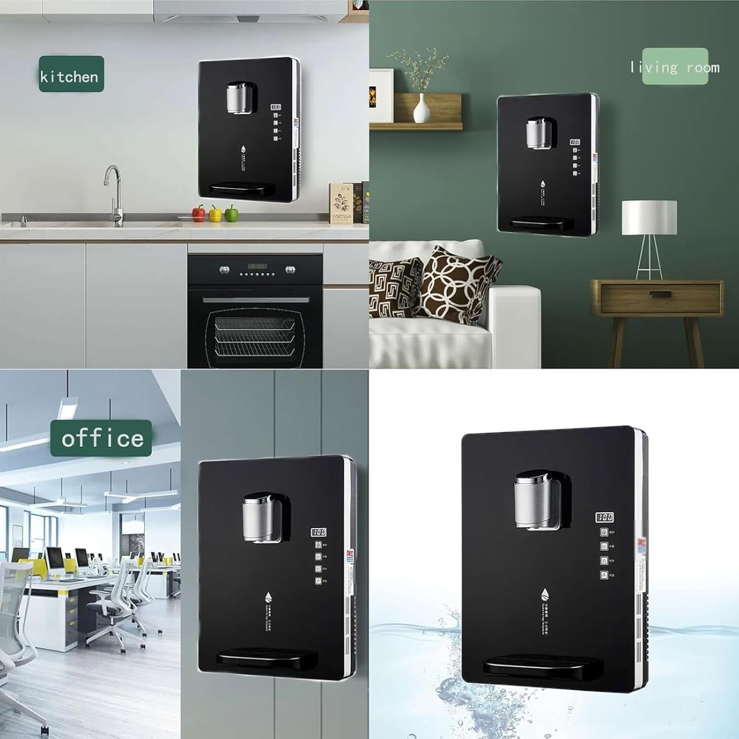 Wall Mounted Instant Hot Water Dispenser 2200W 3s Heat Child Lock
