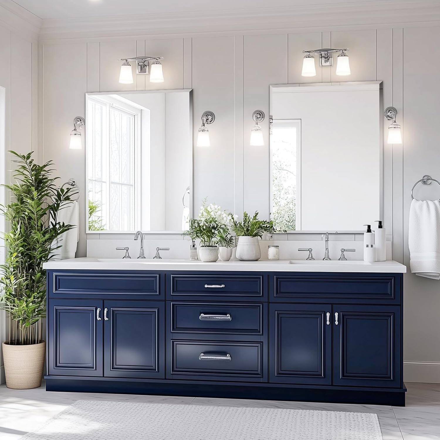 Frameless Wall Mirror 70x100cm Beveled Glass Vanity for Bathroom & Hall