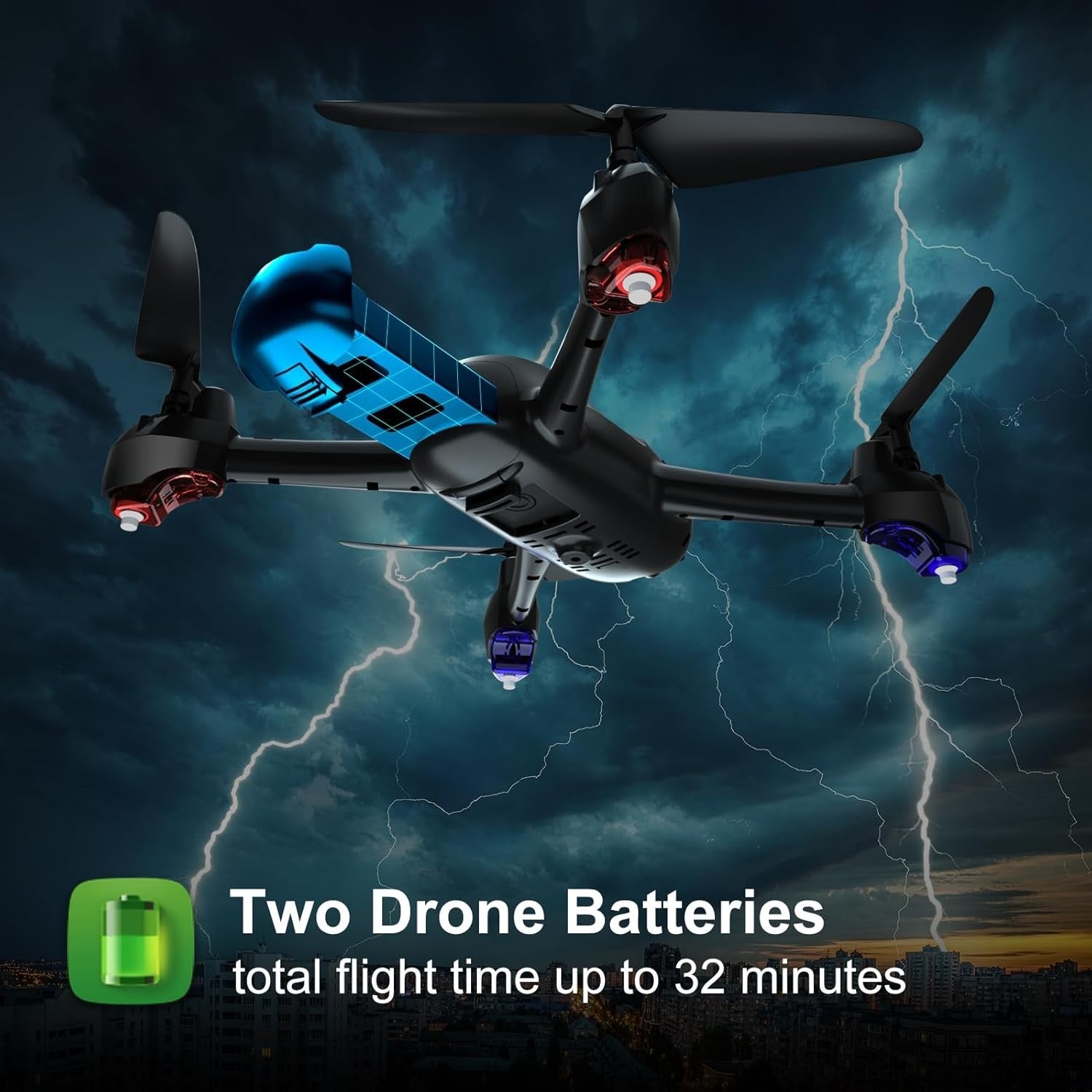 GPS Drone with HD 1080P Camera – Auto Return, Follow Me, 32 Min Flight
