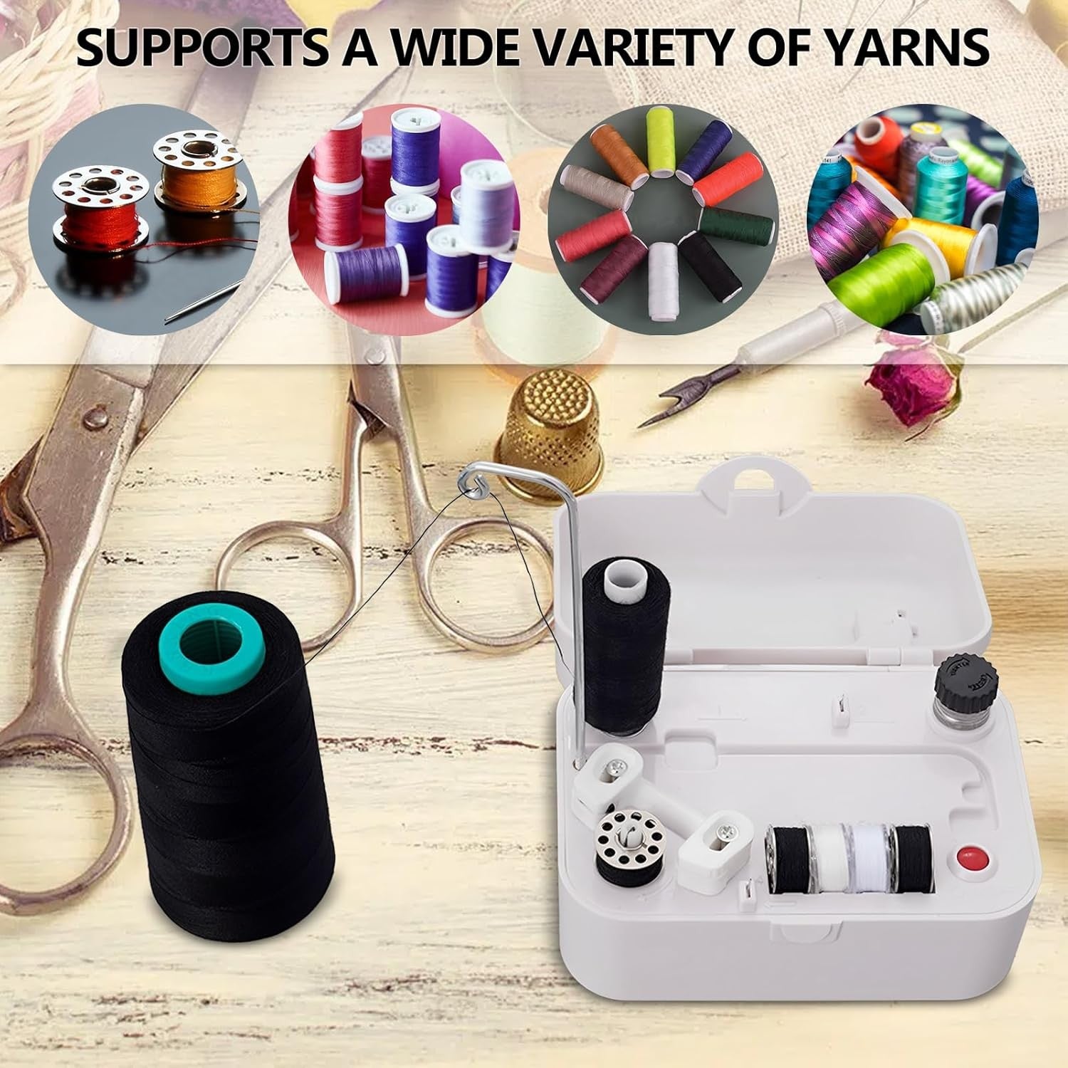 Electric Bobbin Winder USB Battery Automatic Sewing Machine Spool Winder