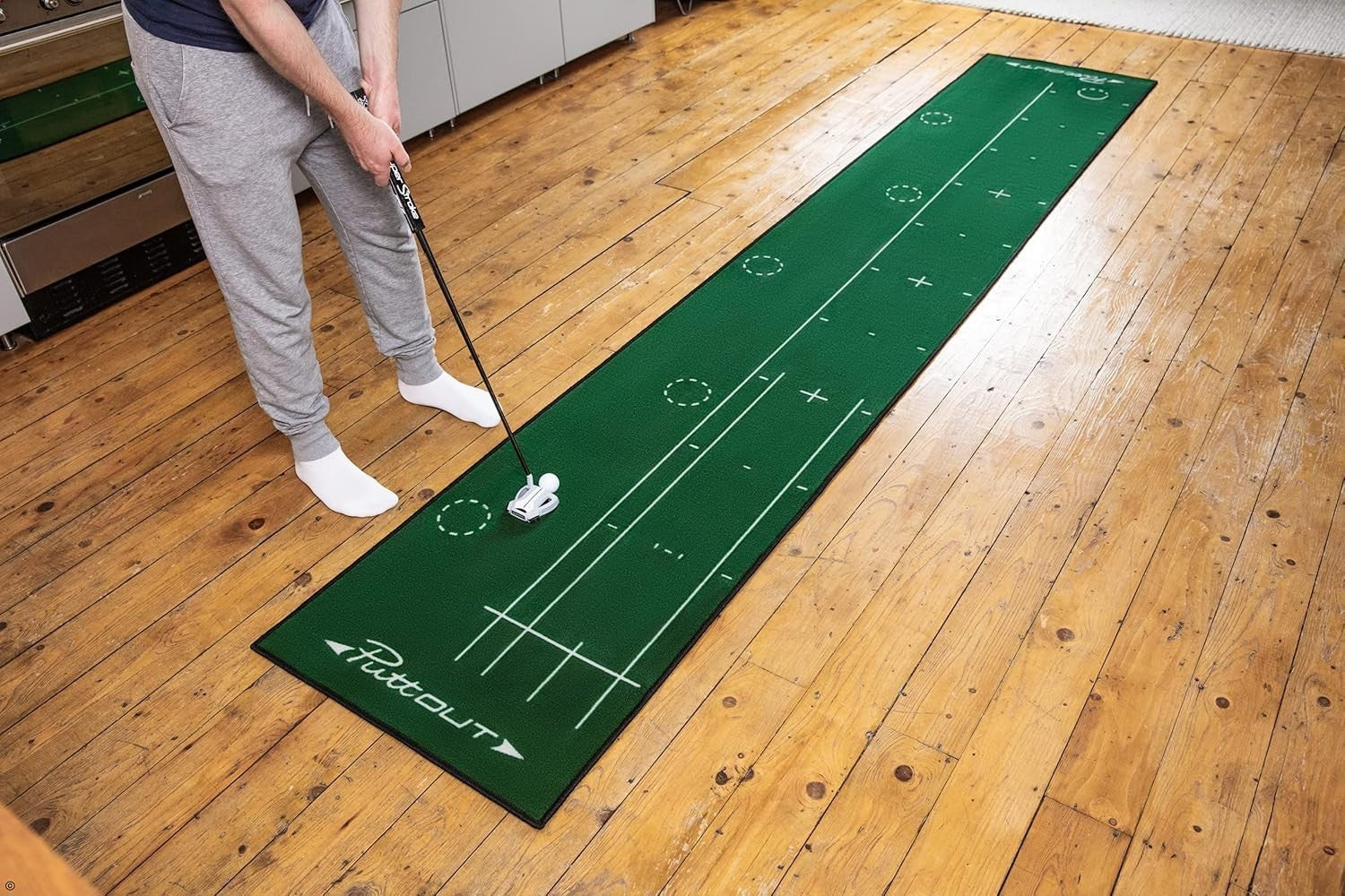 Large Golf Putting Mat Indoor Practice Trainer Alignment Lines Home Office