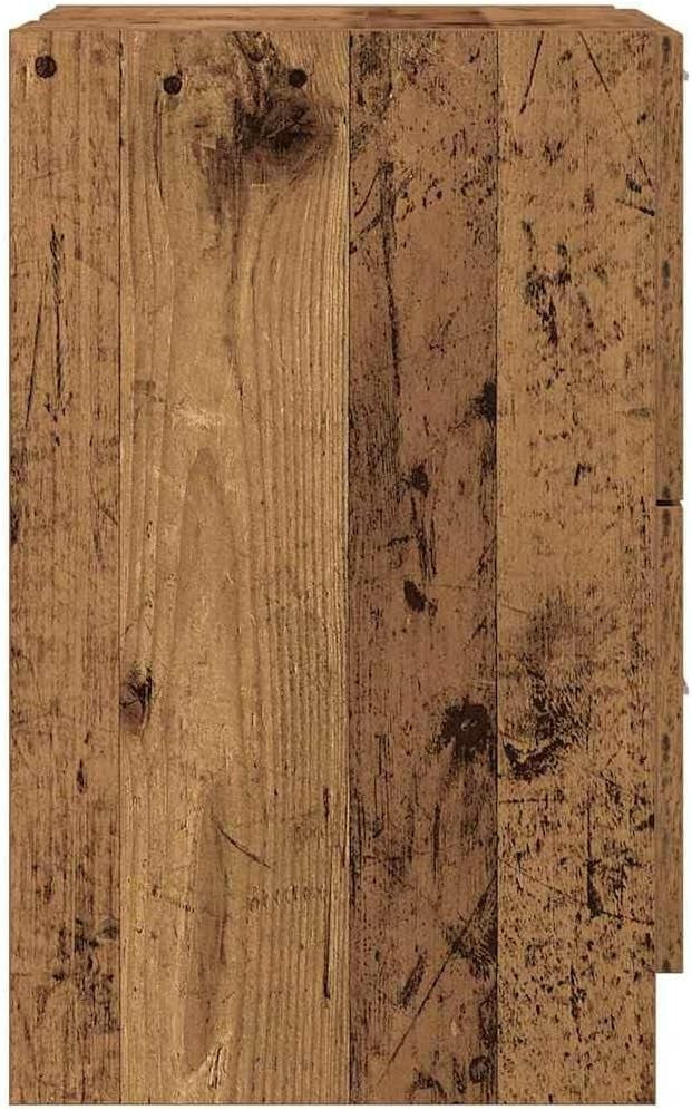 Rustic Bathroom Sink Cabinet 40x37x59cm Wooden Under Sink Storage Unit