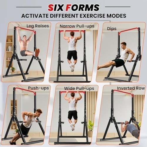 Foldable Power Tower Pull Up Dip Station Home Gym Strength Rack