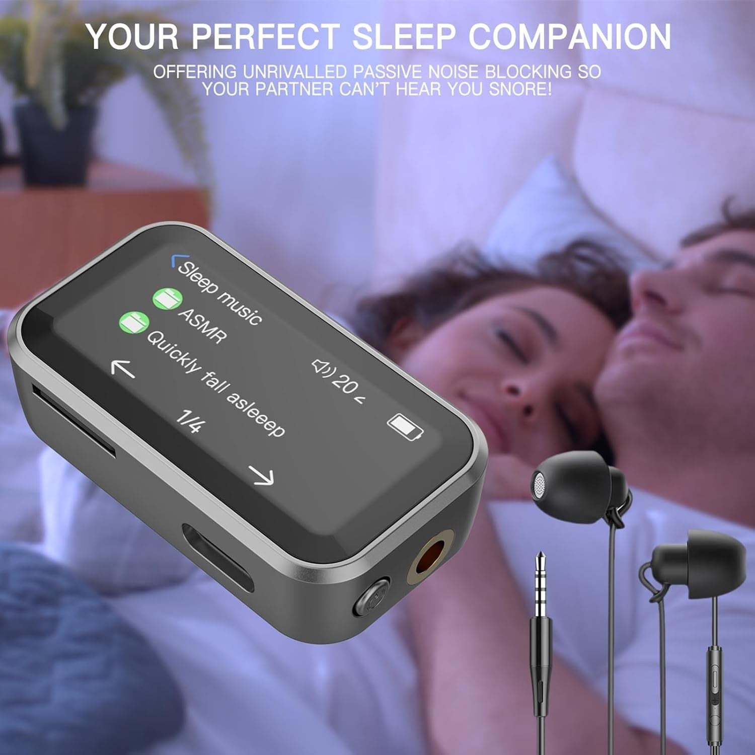 32GB Bluetooth 5.3 MP3 Player 1.47" Touchscreen Clip FM Radio HiFi