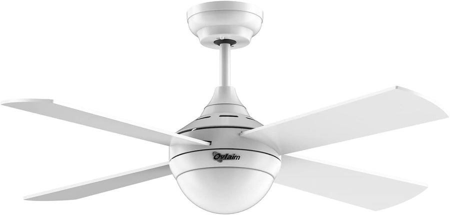 Ovlaim 48-Inch Ceiling Fan with Light, 4 Blades, 3-Color LED, Remote Control