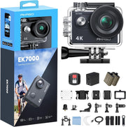 4K Action Camera 20MP Waterproof WiFi Wide Angle Sports Cam Kit