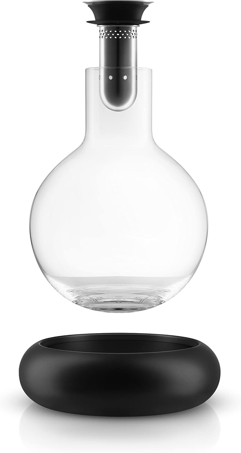 Chilled Wine Decanter With Cooling Base Glass Carafe 750ml Bar Table