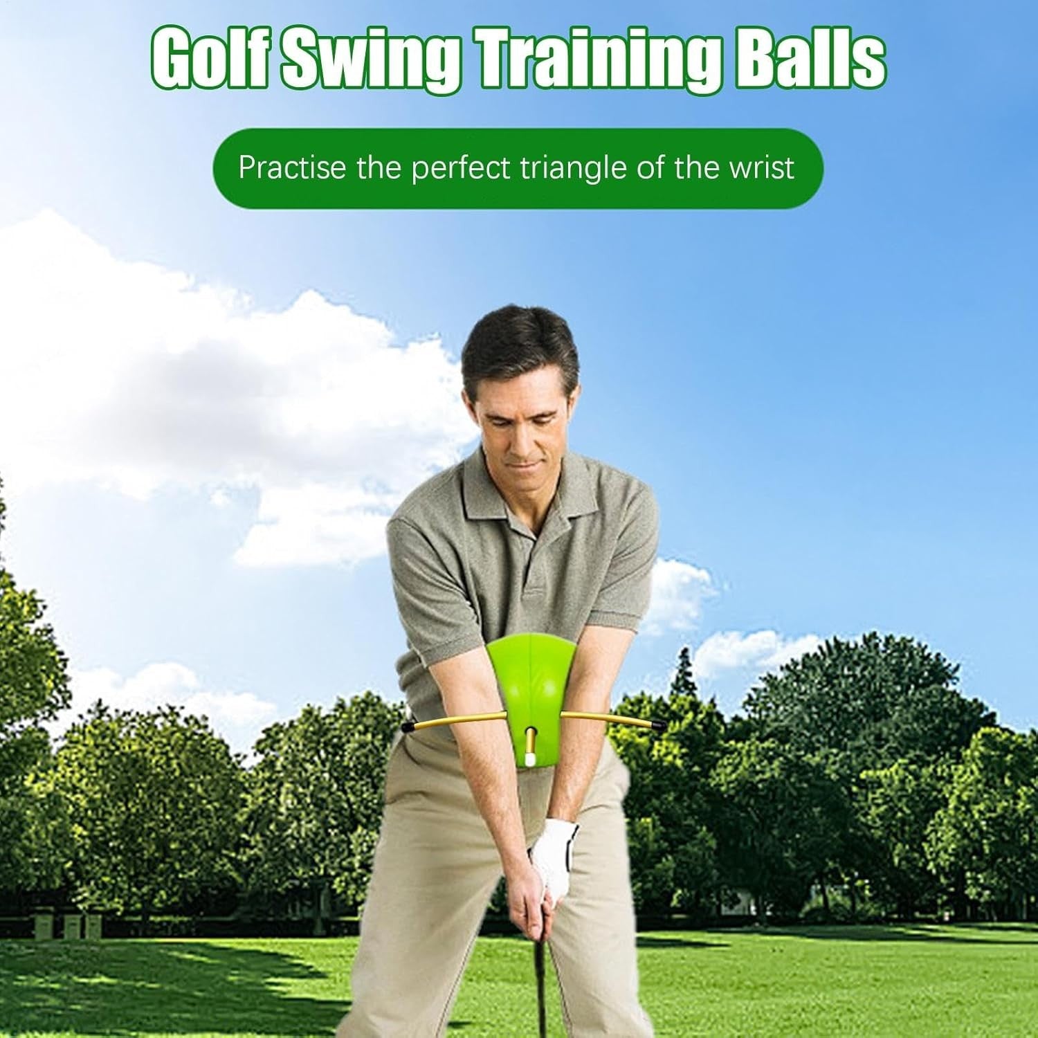 Golf Swing Trainer Ball Connector Arm Alignment Aid