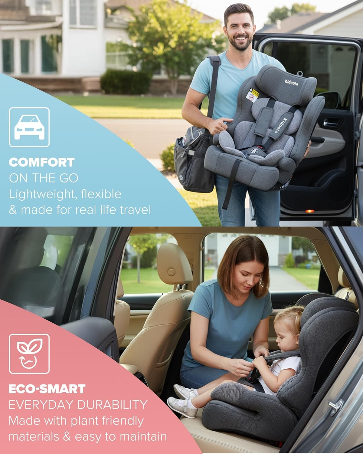 ISOFIX i-Size Child Car Seat 15 Months–12 Years Side Impact 10 Headrest