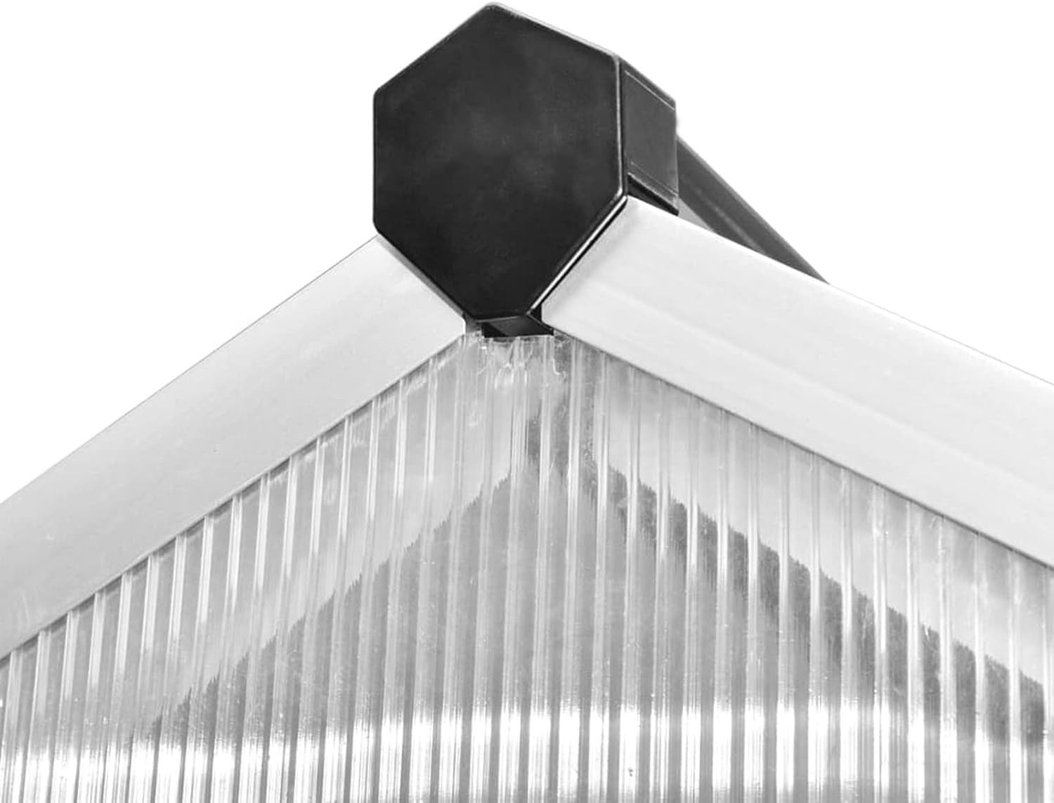 Reinforced Aluminium Greenhouse 4.6m² Polycarbonate Panels Weatherproof