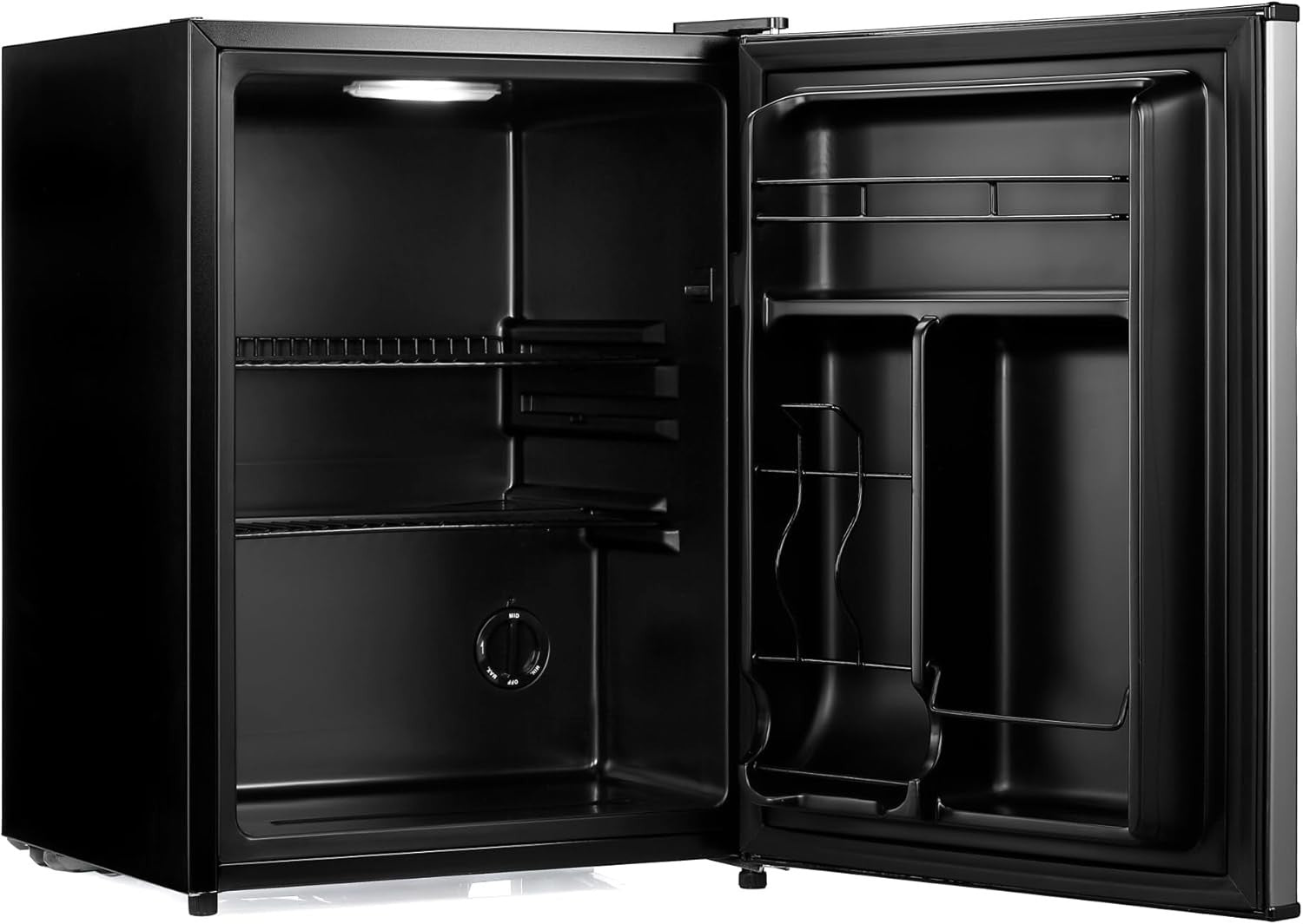 54L Mini Fridge Beer & Drink Cooler LED Stainless Steel Countertop