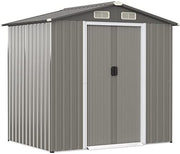 Metal Garden Shed 6x4FT Outdoor Storage with Lockable Sliding Doors & Air Vents