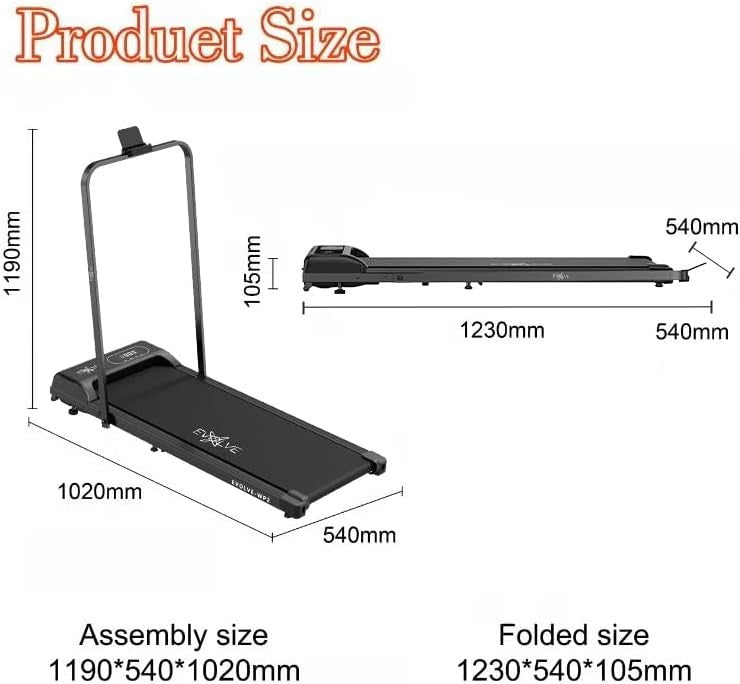 Foldable Under Desk Walking Treadmill 10KM/H Home Office Gym Pad