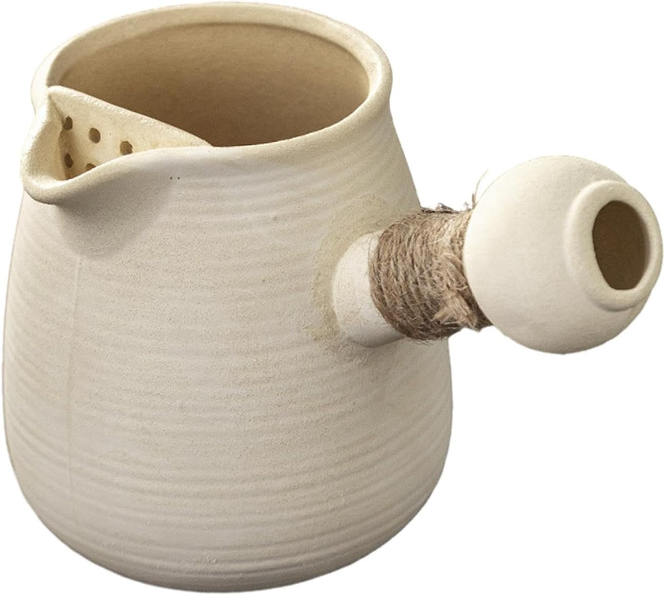 Porcelain Teapot with Side Handle Durable Tea Pot for Home Picnic
