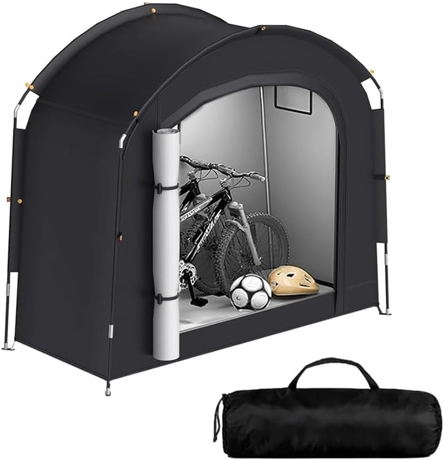 Portable Waterproof Bike Shed 2-Bike Storage Tent 200x80x165cm Garden Garage