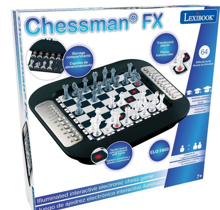 Electronic Chess Game with LEDs | 64 Difficulty Levels | Touch Keyboard | Family