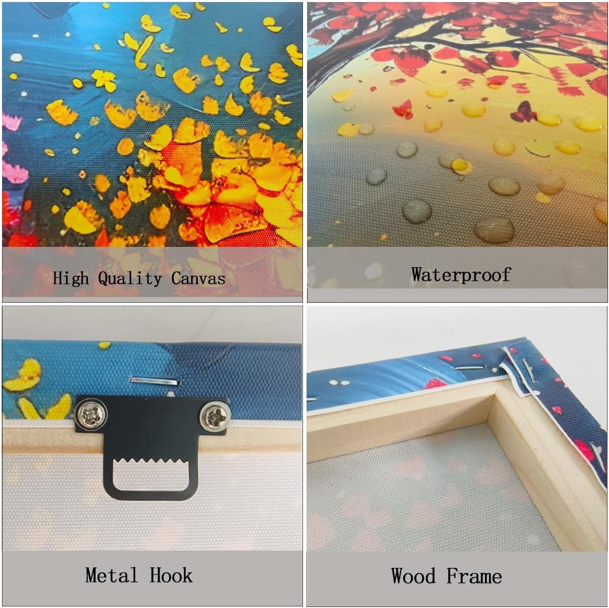 3 Piece Canvas Wall Art Tree of Life Abstract Modern Prints 30x40cm Set