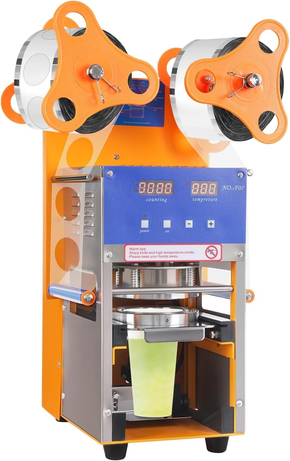 400W Automatic Cup Sealing Machine 90–600 Cups/H Bubble Tea Coffee