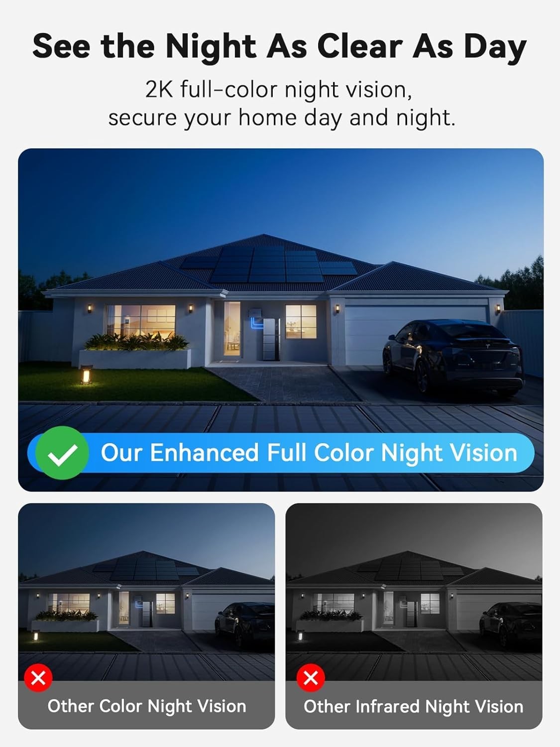 2K 3MP Window Security Camera WiFi AI Night Vision Motion Detection
