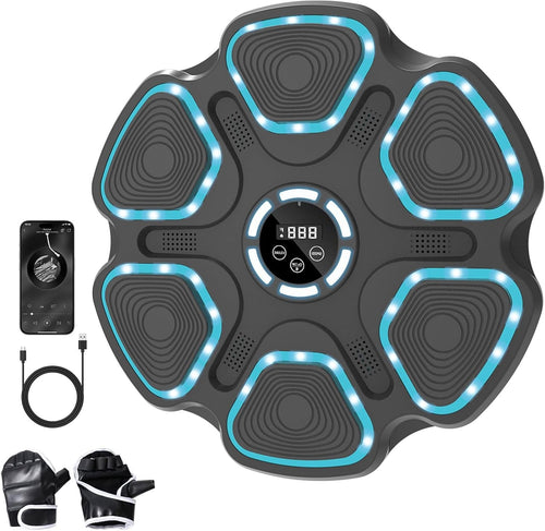 Music Boxing Machine Bluetooth LED Wall Mount Trainer Home Gym Fitness