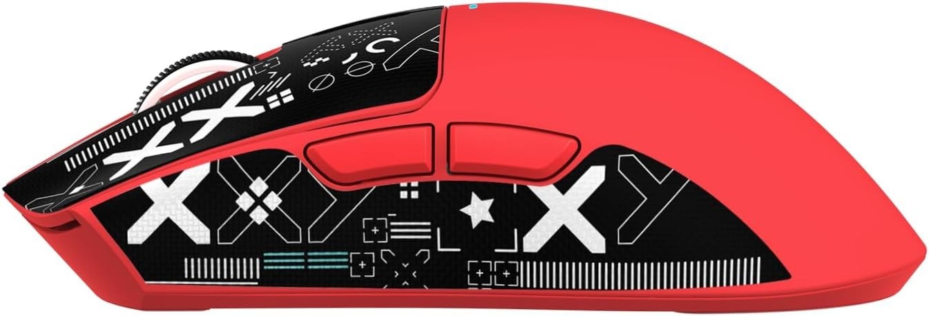 Wireless Gaming Mouse 22000 DPI RGB Dock BT 2.4G USB Red Grip