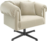 Cozy Velvet Swivel Accent Chair with Pillow – Plush Upholstered Seat