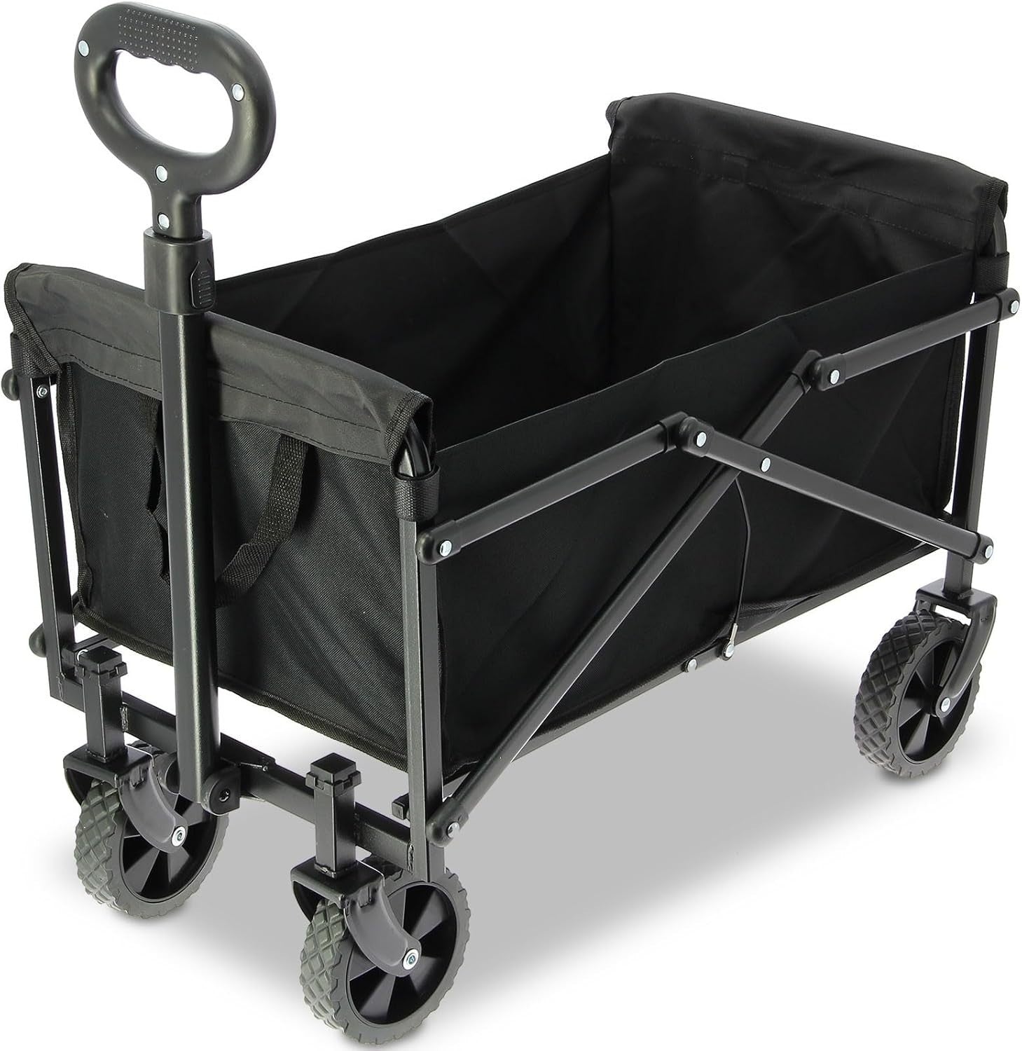 Heavy Duty Folding Camping Wagon 100L Cart Wide Wheels 200lb Load