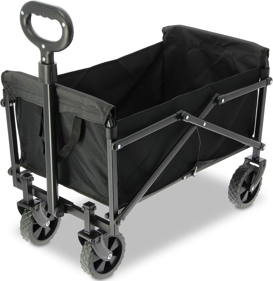 Heavy Duty Folding Camping Wagon 100L Cart Wide Wheels 200lb Load