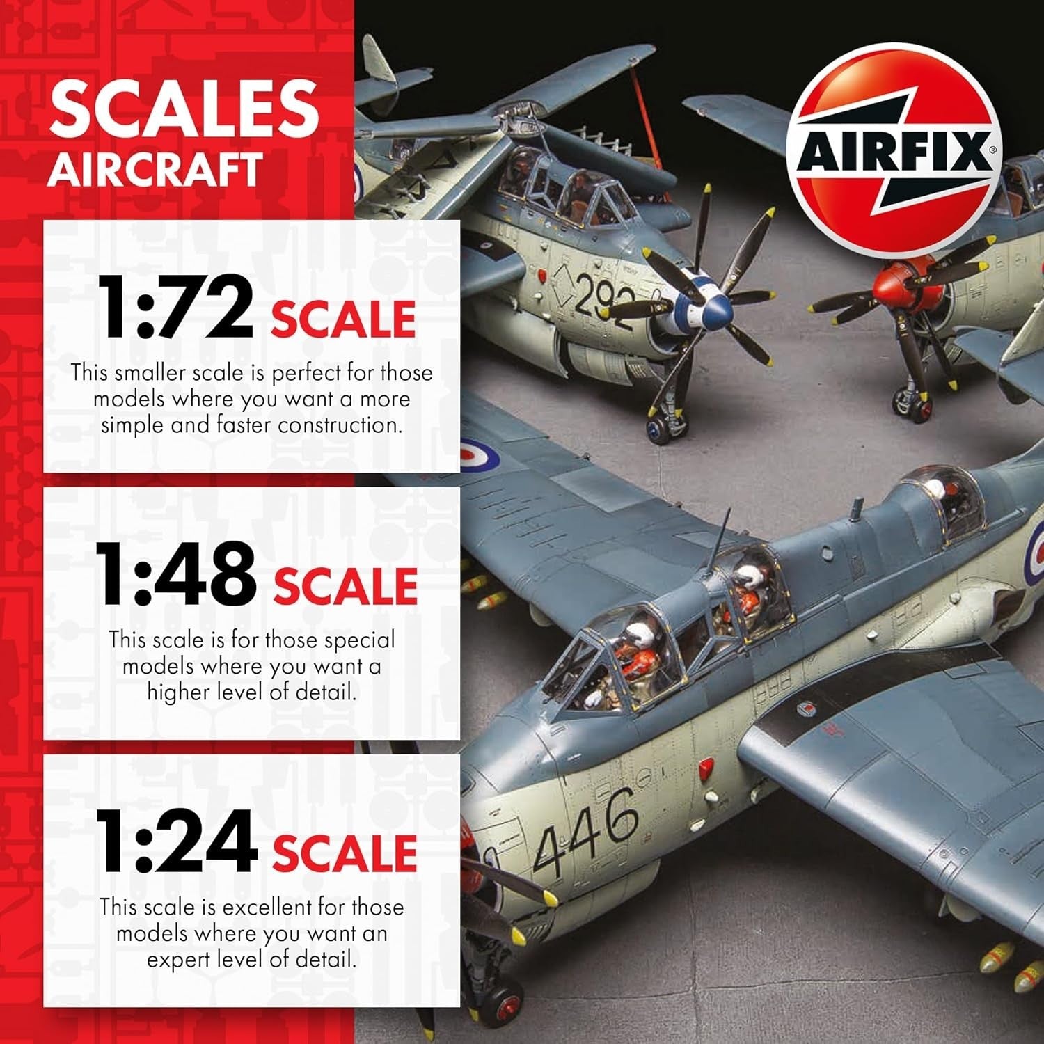 1:72 WWII Spitfire Mk.Vc Aircraft Model Kit 73pcs Military Build Set Adult