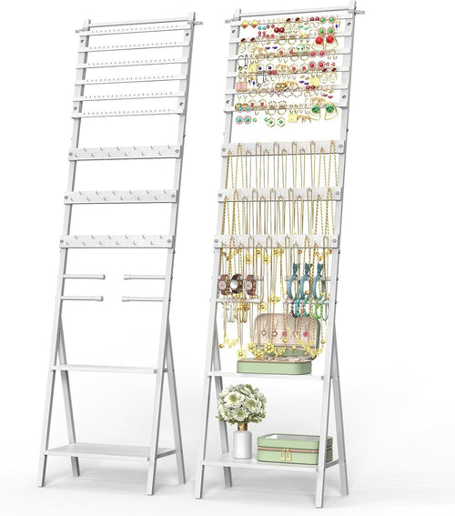 White Large Jewellery Organizer Stand Necklace Earring Bracelet Holder