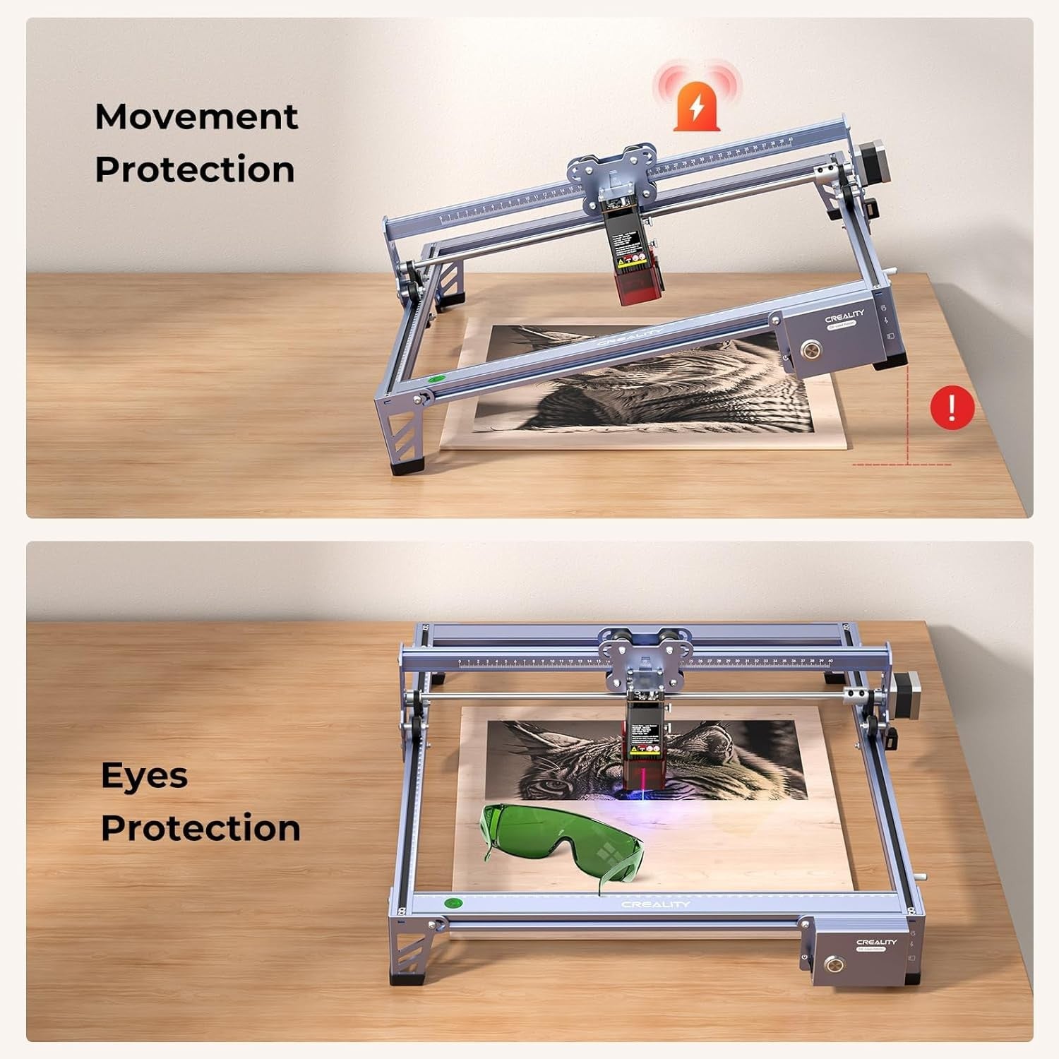 5W Laser Engraver Desktop Cutter High Precision 400x415mm Wood Metal