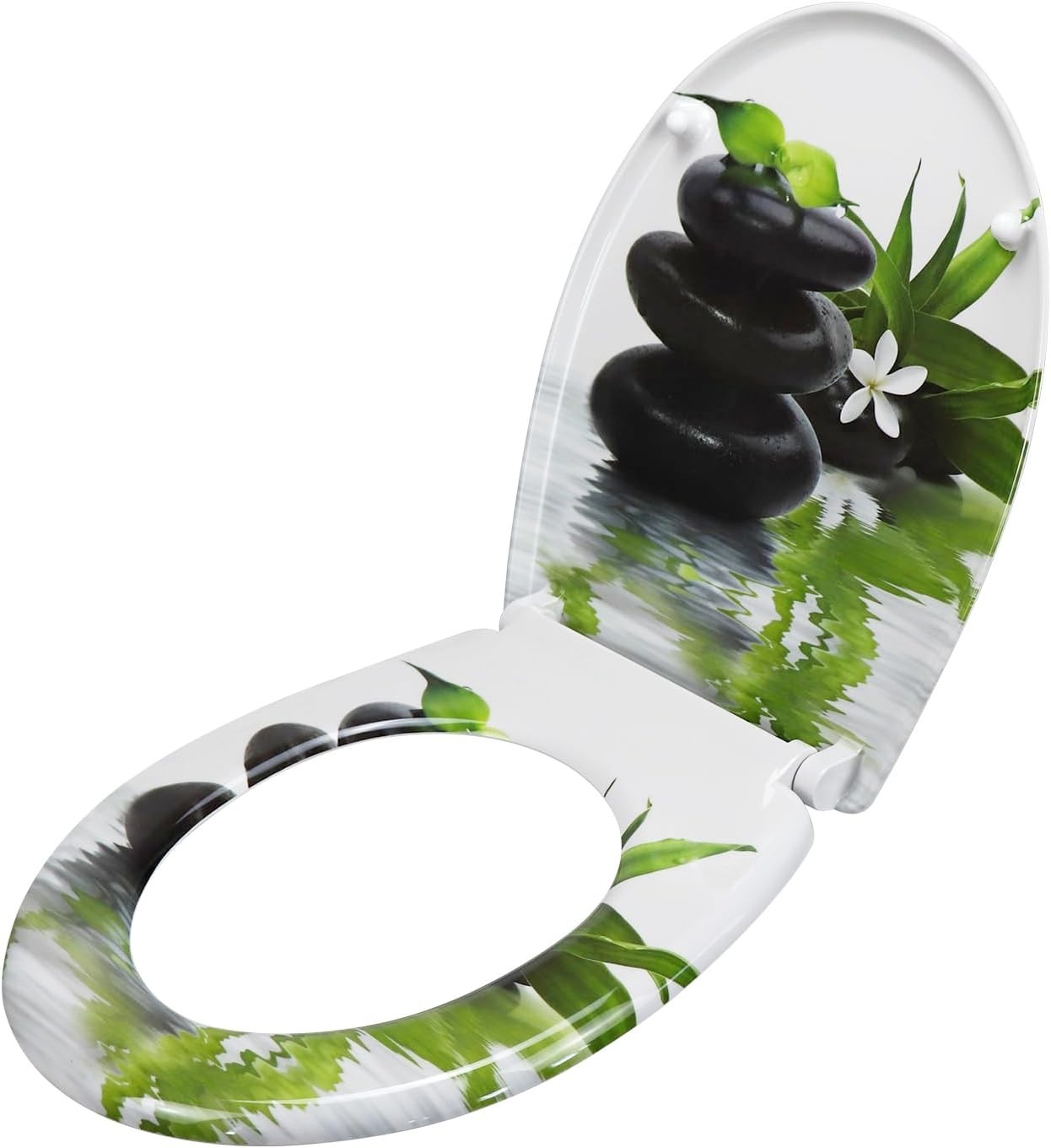 Toilet Seat Soft Close Quick Release Top Fixing Colourful Patterns 45x37cm