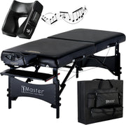Portable Massage Table With Bluetooth Speakers Folding Therapy Bed Carry Case