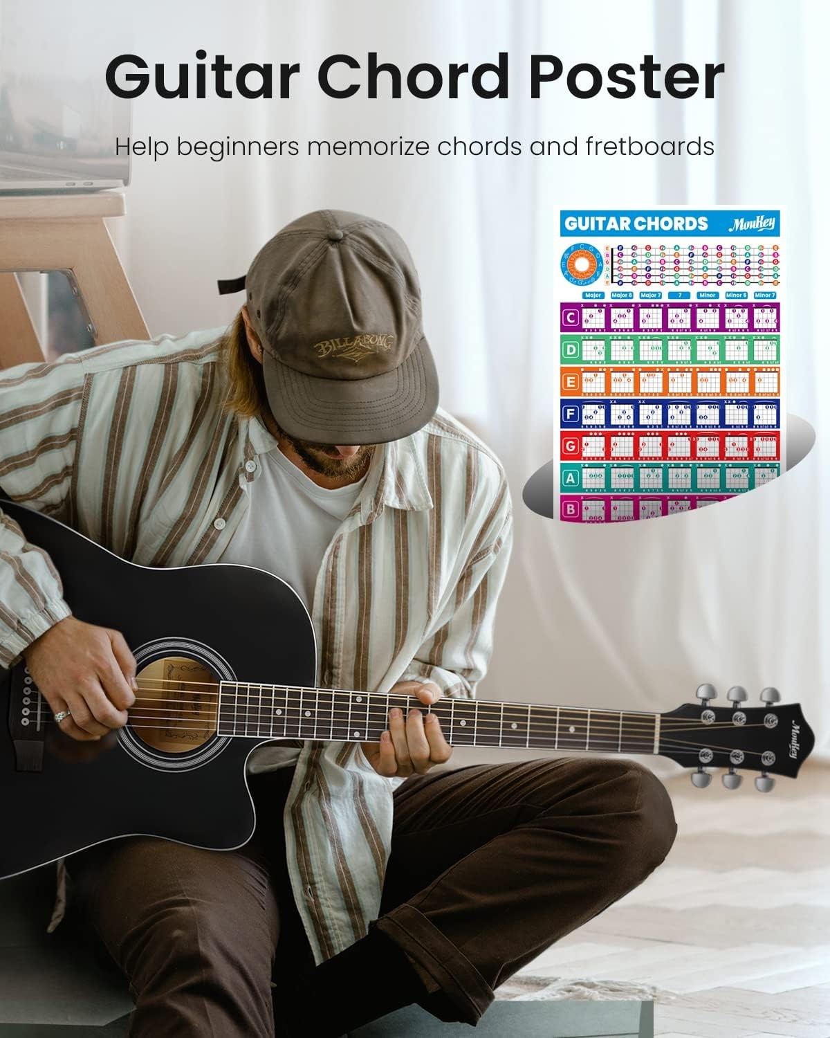 41in Cutaway Acoustic Guitar Starter Kit Full Size Black